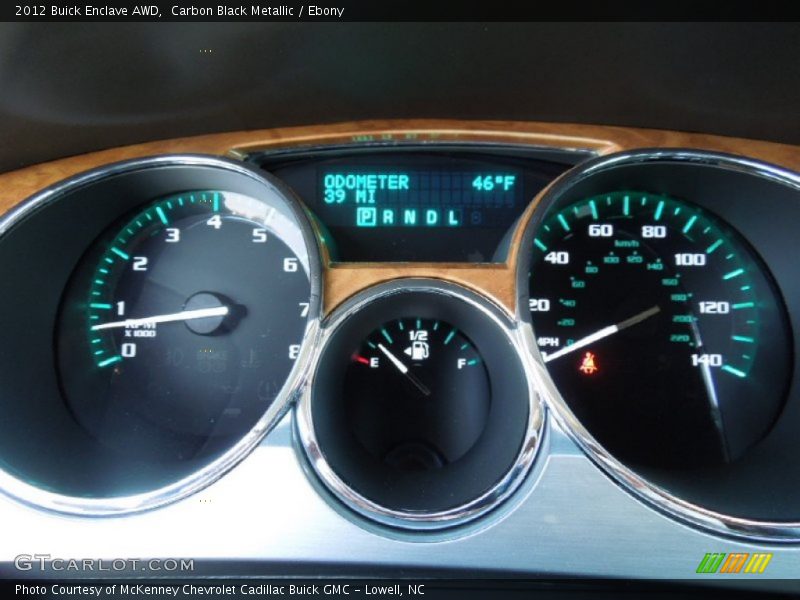 Carbon Black Metallic / Ebony 2012 Buick Enclave AWD