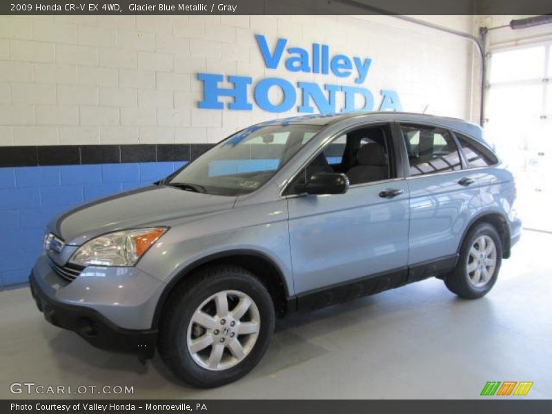 Glacier Blue Metallic / Gray 2009 Honda CR-V EX 4WD