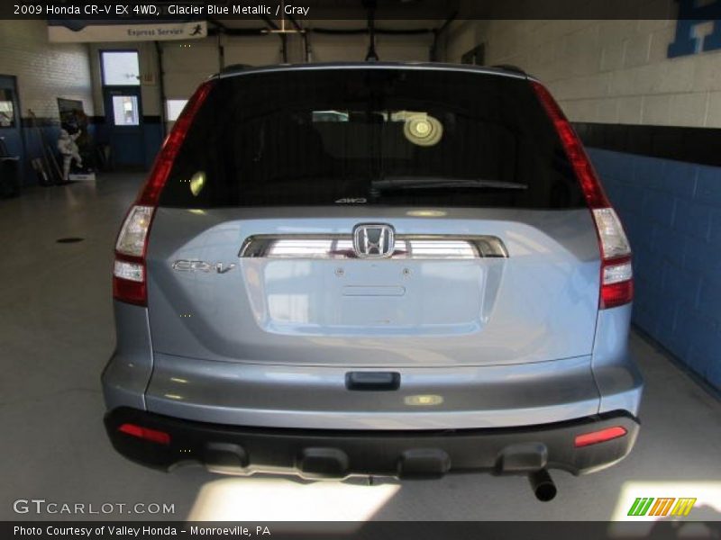 Glacier Blue Metallic / Gray 2009 Honda CR-V EX 4WD