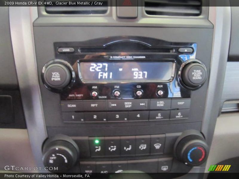Glacier Blue Metallic / Gray 2009 Honda CR-V EX 4WD