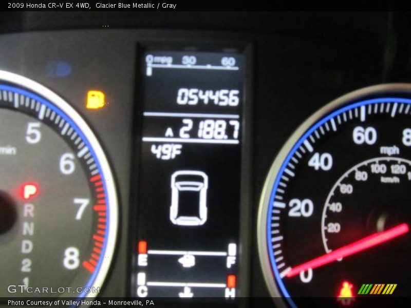 Glacier Blue Metallic / Gray 2009 Honda CR-V EX 4WD