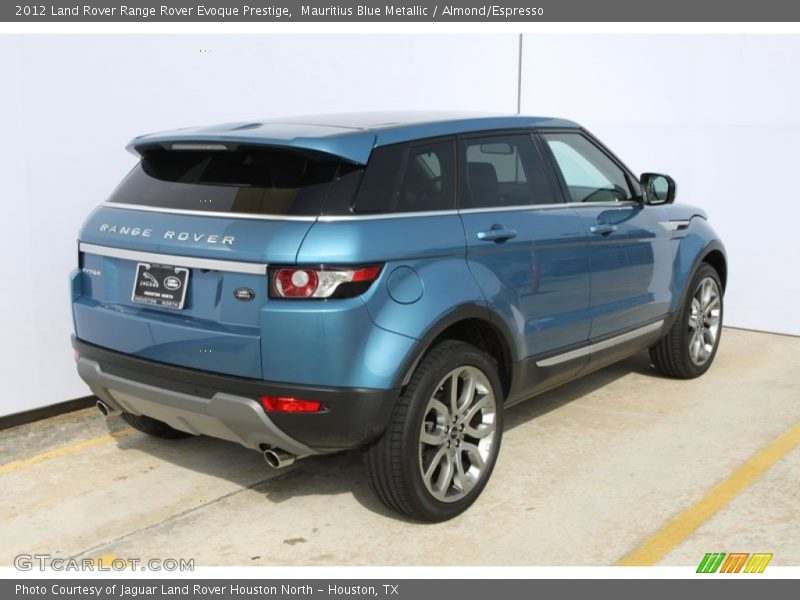 Mauritius Blue Metallic / Almond/Espresso 2012 Land Rover Range Rover Evoque Prestige