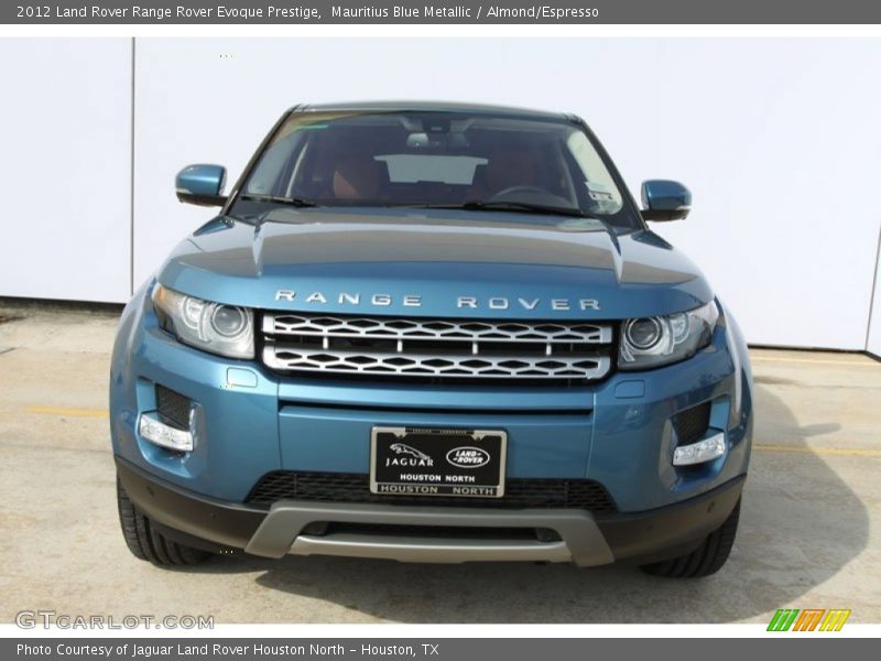 Mauritius Blue Metallic / Almond/Espresso 2012 Land Rover Range Rover Evoque Prestige