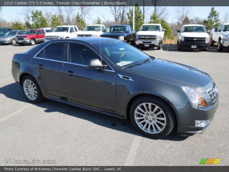 Thunder Gray ChromaFlair / Ebony/Ebony 2012 Cadillac CTS 3.6 Sedan