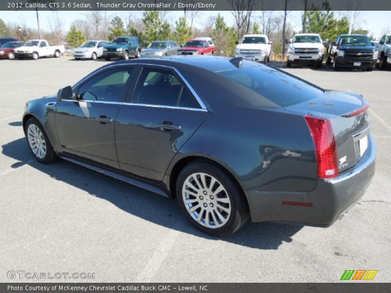 Thunder Gray ChromaFlair / Ebony/Ebony 2012 Cadillac CTS 3.6 Sedan