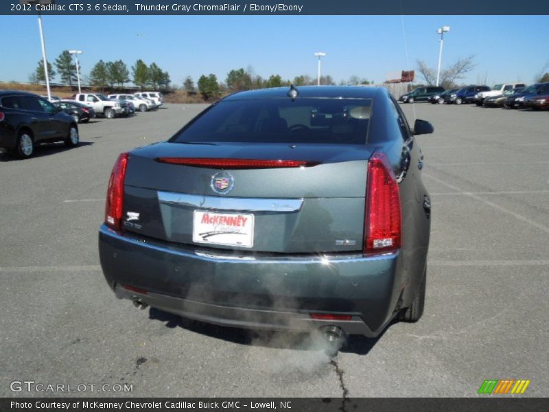 Thunder Gray ChromaFlair / Ebony/Ebony 2012 Cadillac CTS 3.6 Sedan