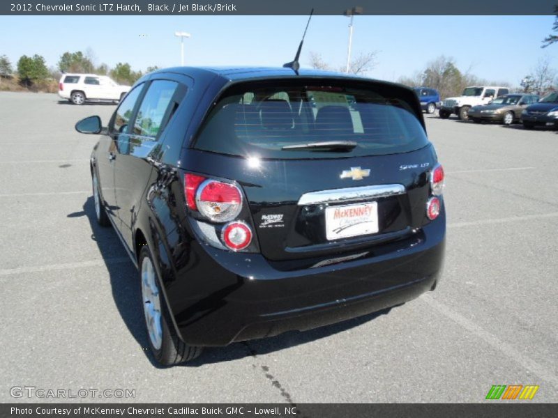Black / Jet Black/Brick 2012 Chevrolet Sonic LTZ Hatch