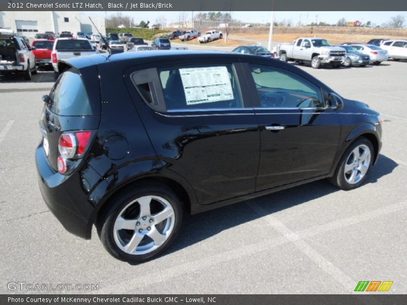 Black / Jet Black/Brick 2012 Chevrolet Sonic LTZ Hatch