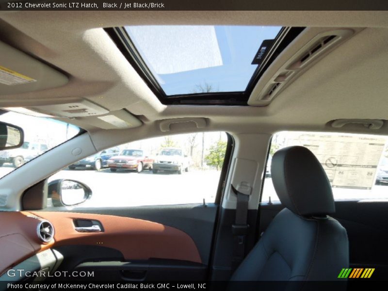 Black / Jet Black/Brick 2012 Chevrolet Sonic LTZ Hatch