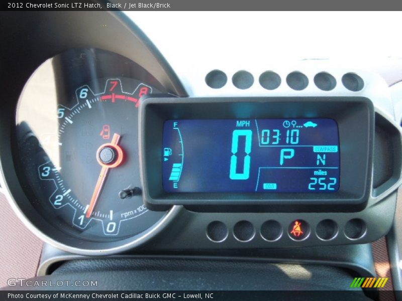 Black / Jet Black/Brick 2012 Chevrolet Sonic LTZ Hatch
