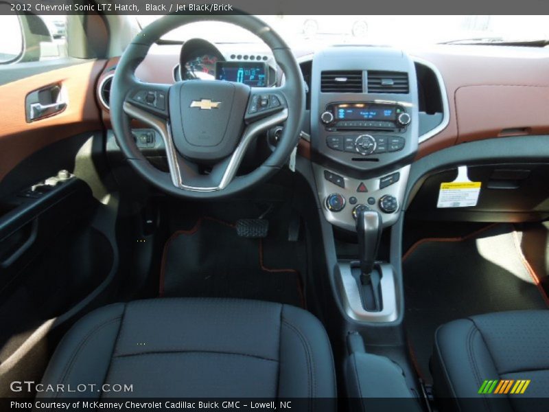Black / Jet Black/Brick 2012 Chevrolet Sonic LTZ Hatch
