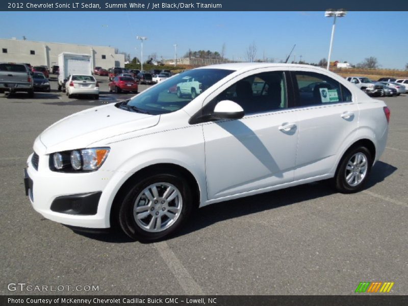 Summit White / Jet Black/Dark Titanium 2012 Chevrolet Sonic LT Sedan
