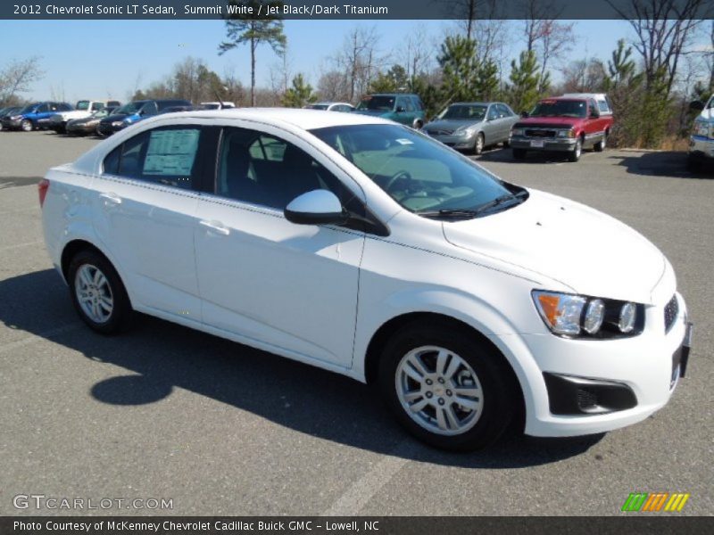 Summit White / Jet Black/Dark Titanium 2012 Chevrolet Sonic LT Sedan