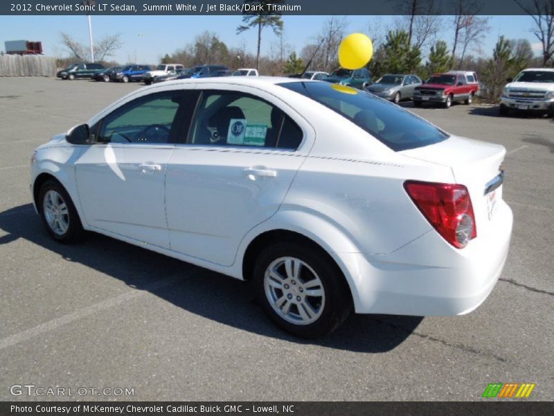 Summit White / Jet Black/Dark Titanium 2012 Chevrolet Sonic LT Sedan