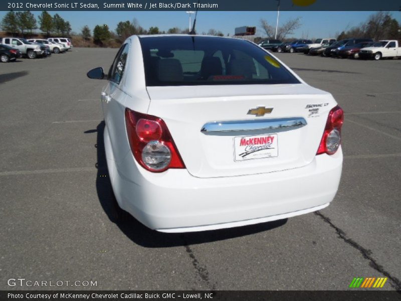 Summit White / Jet Black/Dark Titanium 2012 Chevrolet Sonic LT Sedan