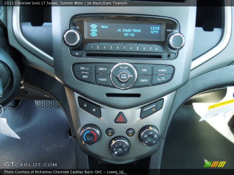 Summit White / Jet Black/Dark Titanium 2012 Chevrolet Sonic LT Sedan