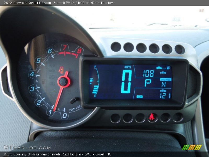 Summit White / Jet Black/Dark Titanium 2012 Chevrolet Sonic LT Sedan