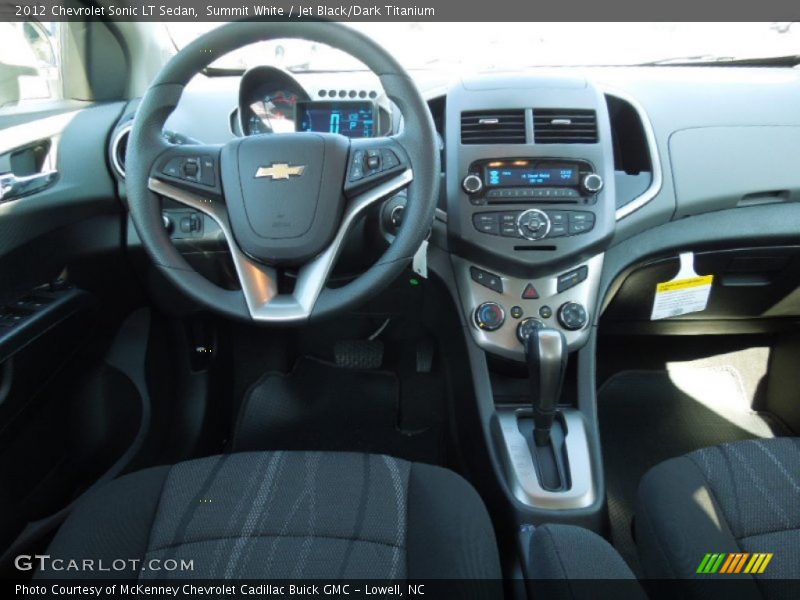 Summit White / Jet Black/Dark Titanium 2012 Chevrolet Sonic LT Sedan