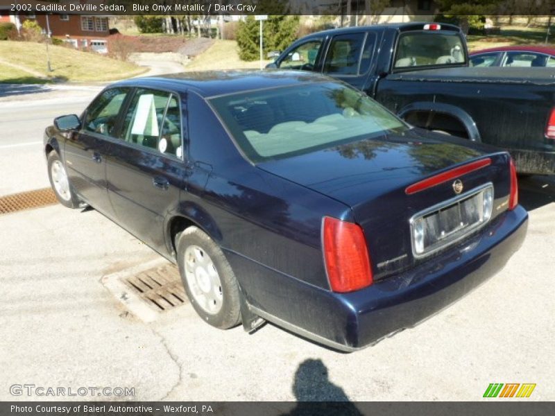 Blue Onyx Metallic / Dark Gray 2002 Cadillac DeVille Sedan