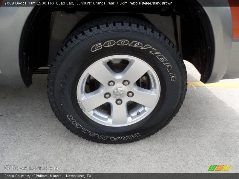 Sunburst Orange Pearl / Light Pebble Beige/Bark Brown 2009 Dodge Ram 1500 TRX Quad Cab