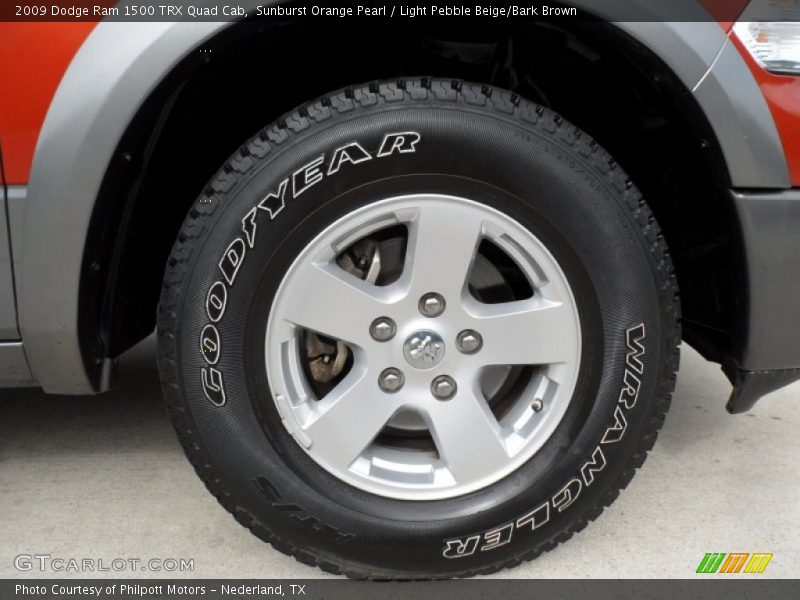 Sunburst Orange Pearl / Light Pebble Beige/Bark Brown 2009 Dodge Ram 1500 TRX Quad Cab