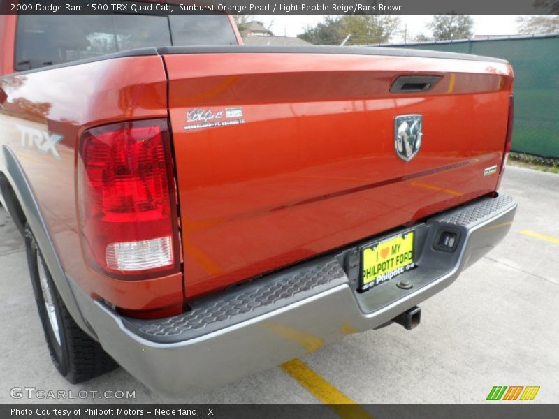 Sunburst Orange Pearl / Light Pebble Beige/Bark Brown 2009 Dodge Ram 1500 TRX Quad Cab