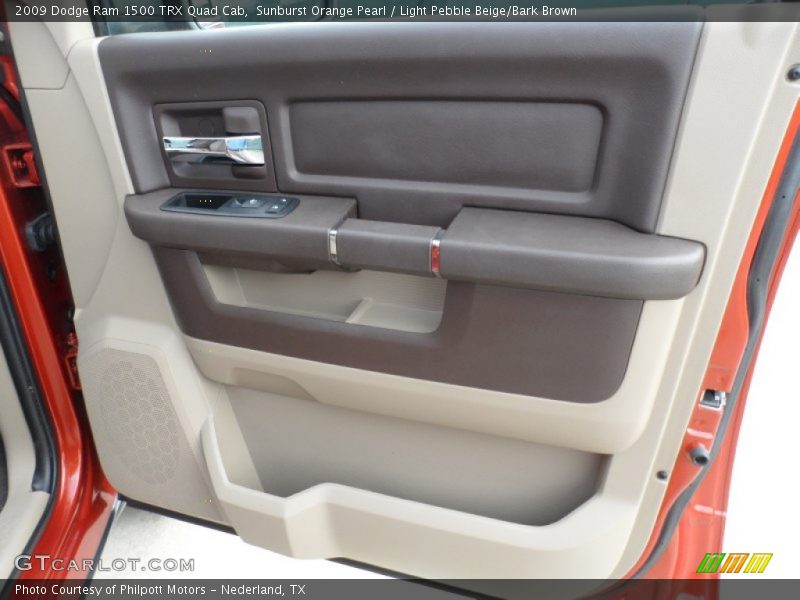 Sunburst Orange Pearl / Light Pebble Beige/Bark Brown 2009 Dodge Ram 1500 TRX Quad Cab