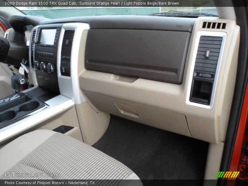 Sunburst Orange Pearl / Light Pebble Beige/Bark Brown 2009 Dodge Ram 1500 TRX Quad Cab