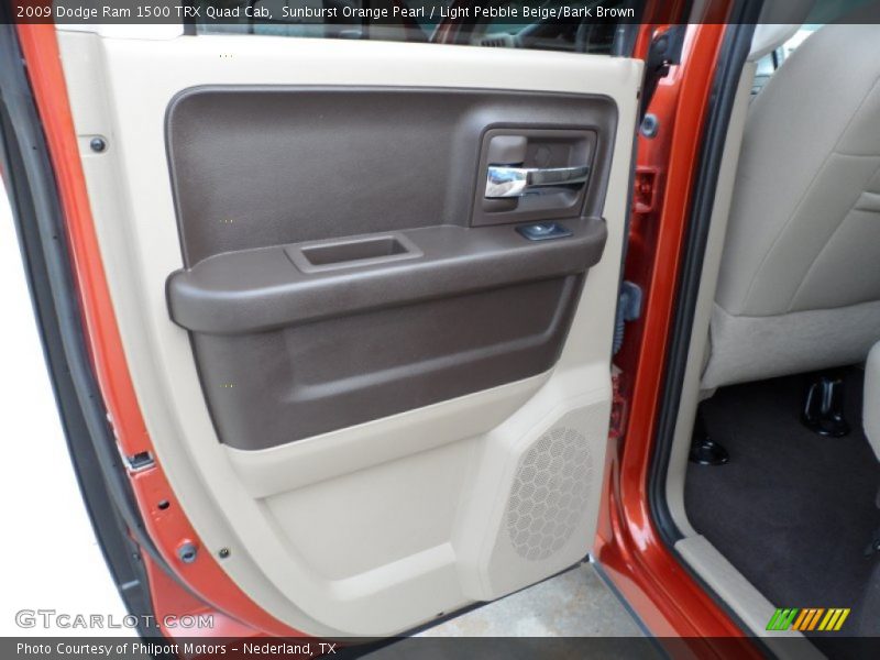 Sunburst Orange Pearl / Light Pebble Beige/Bark Brown 2009 Dodge Ram 1500 TRX Quad Cab