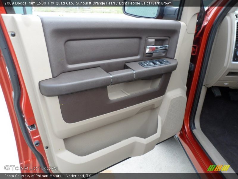 Sunburst Orange Pearl / Light Pebble Beige/Bark Brown 2009 Dodge Ram 1500 TRX Quad Cab