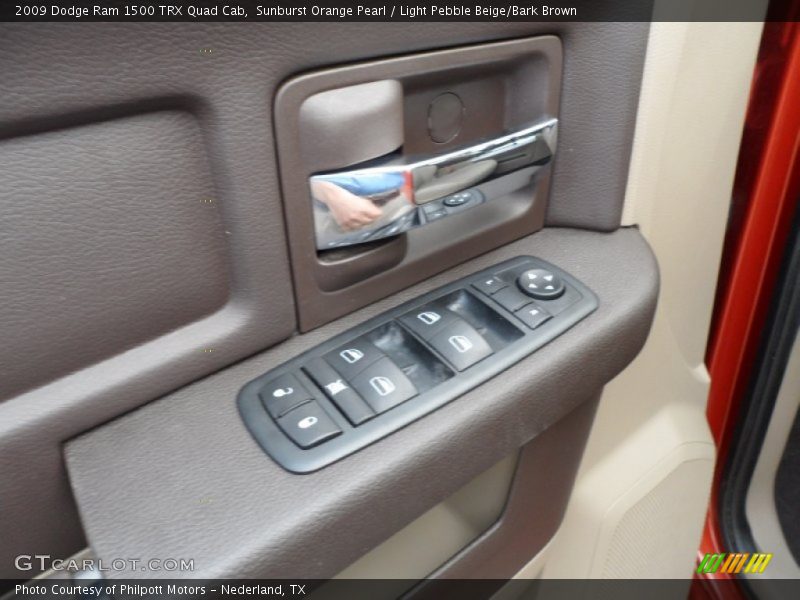 Sunburst Orange Pearl / Light Pebble Beige/Bark Brown 2009 Dodge Ram 1500 TRX Quad Cab