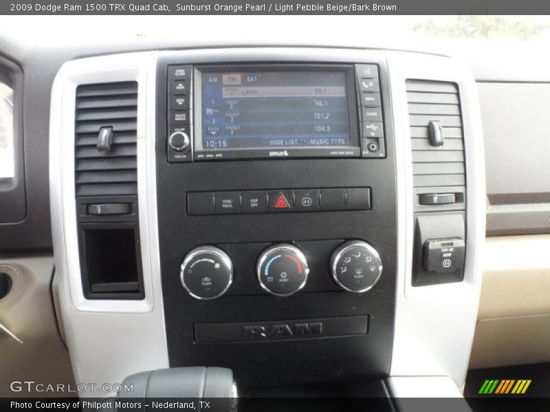 Sunburst Orange Pearl / Light Pebble Beige/Bark Brown 2009 Dodge Ram 1500 TRX Quad Cab