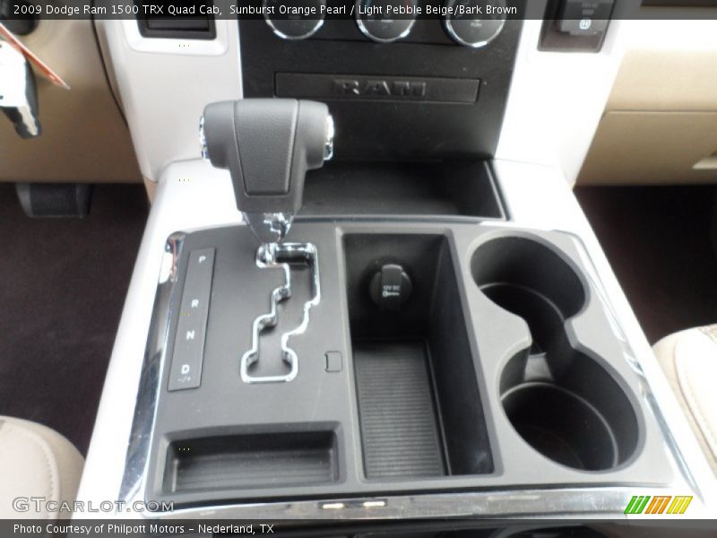 Sunburst Orange Pearl / Light Pebble Beige/Bark Brown 2009 Dodge Ram 1500 TRX Quad Cab