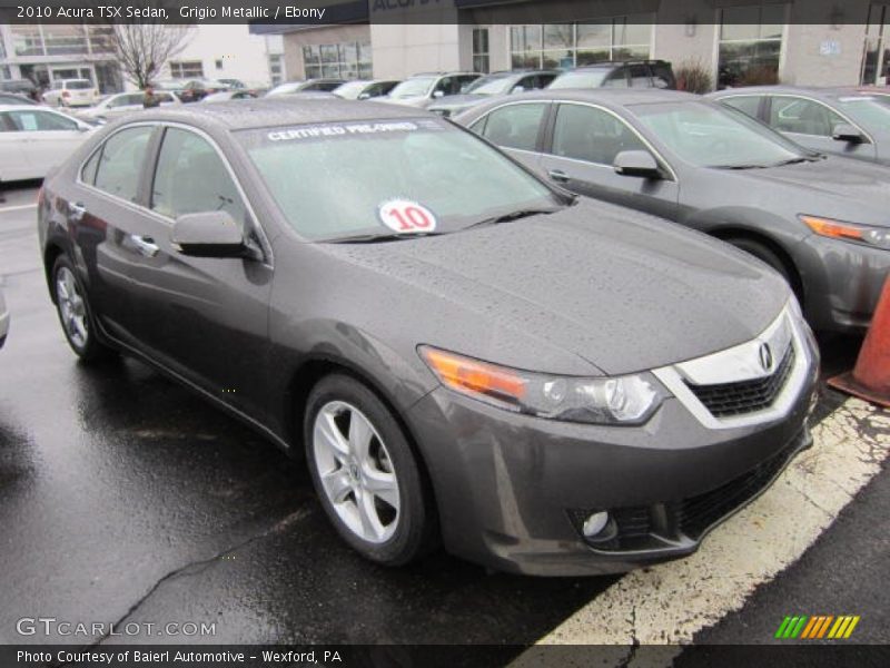 Grigio Metallic / Ebony 2010 Acura TSX Sedan