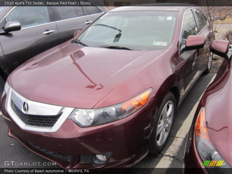 Basque Red Pearl / Ebony 2010 Acura TSX Sedan