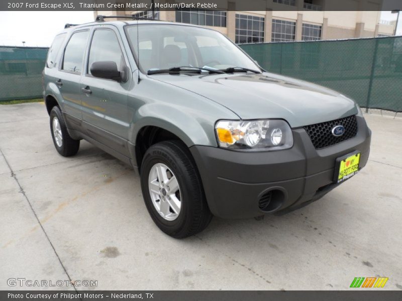 Titanium Green Metallic / Medium/Dark Pebble 2007 Ford Escape XLS