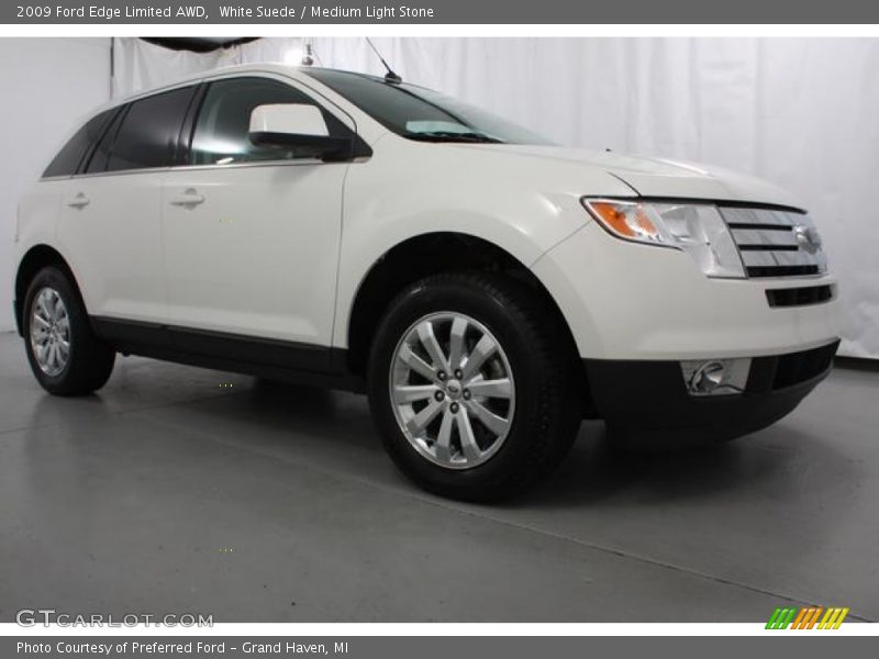 White Suede / Medium Light Stone 2009 Ford Edge Limited AWD