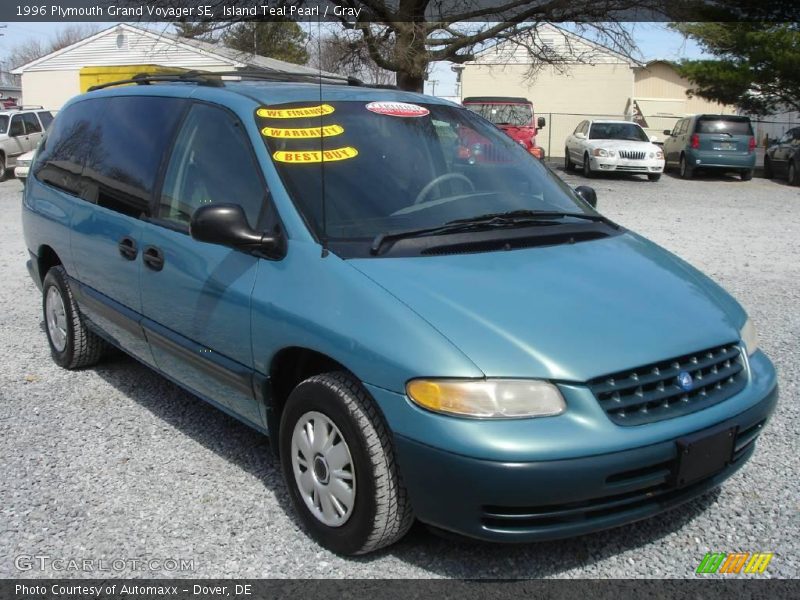 Island Teal Pearl / Gray 1996 Plymouth Grand Voyager SE