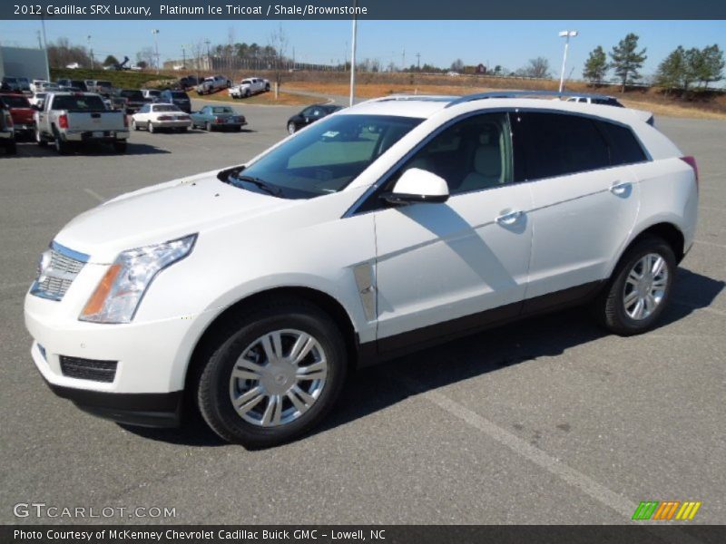 Platinum Ice Tricoat / Shale/Brownstone 2012 Cadillac SRX Luxury