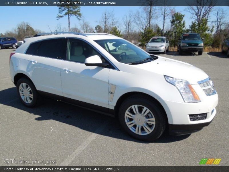 Platinum Ice Tricoat / Shale/Brownstone 2012 Cadillac SRX Luxury