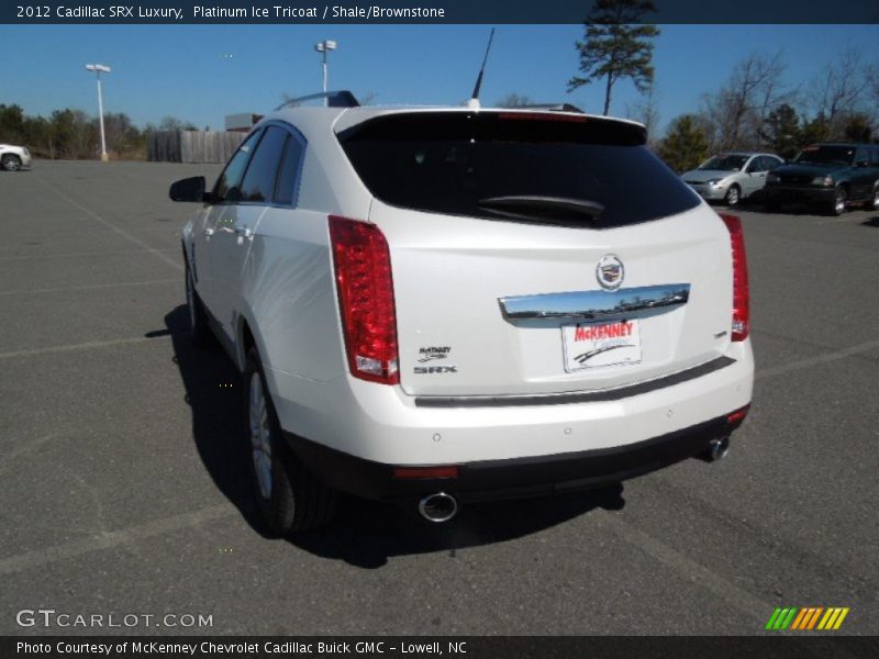 Platinum Ice Tricoat / Shale/Brownstone 2012 Cadillac SRX Luxury