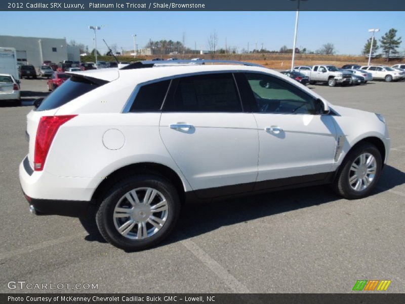 Platinum Ice Tricoat / Shale/Brownstone 2012 Cadillac SRX Luxury