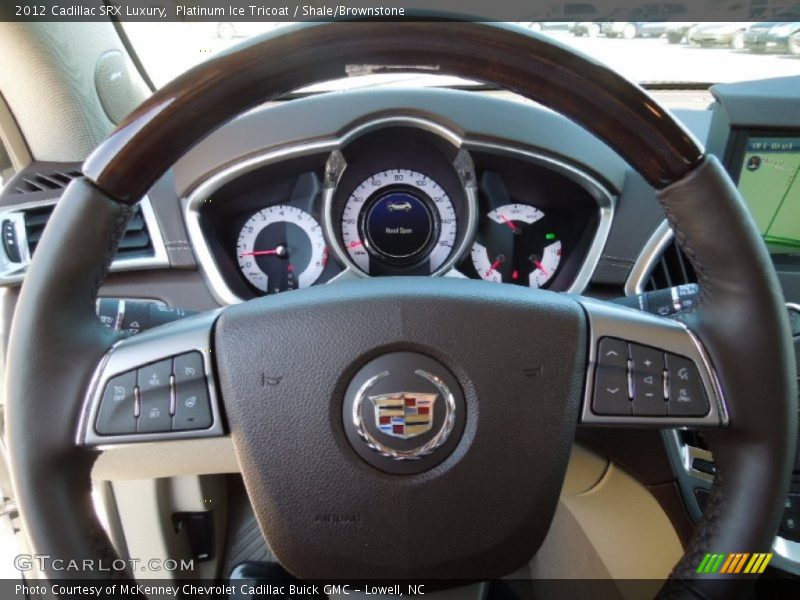 Platinum Ice Tricoat / Shale/Brownstone 2012 Cadillac SRX Luxury