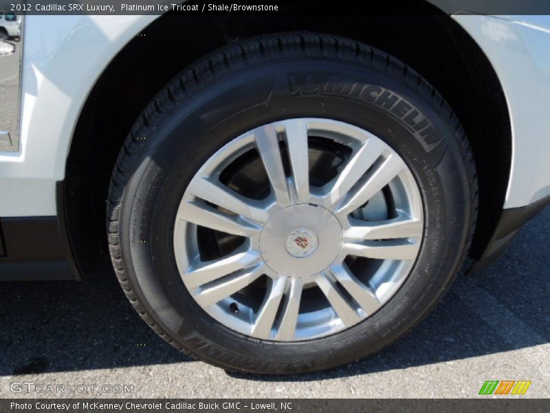 Platinum Ice Tricoat / Shale/Brownstone 2012 Cadillac SRX Luxury