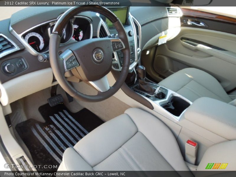 Platinum Ice Tricoat / Shale/Brownstone 2012 Cadillac SRX Luxury