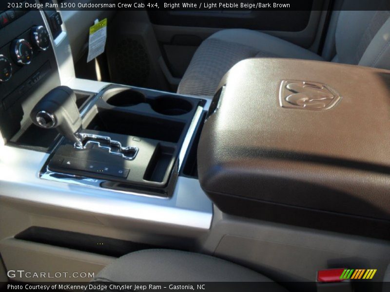 Bright White / Light Pebble Beige/Bark Brown 2012 Dodge Ram 1500 Outdoorsman Crew Cab 4x4