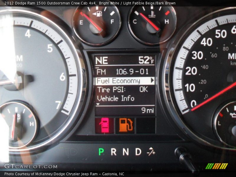 Bright White / Light Pebble Beige/Bark Brown 2012 Dodge Ram 1500 Outdoorsman Crew Cab 4x4