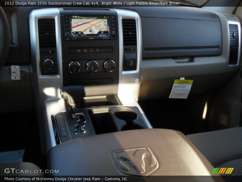 Bright White / Light Pebble Beige/Bark Brown 2012 Dodge Ram 1500 Outdoorsman Crew Cab 4x4