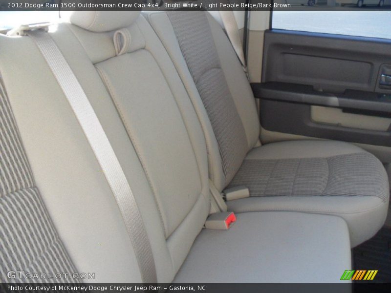 Bright White / Light Pebble Beige/Bark Brown 2012 Dodge Ram 1500 Outdoorsman Crew Cab 4x4