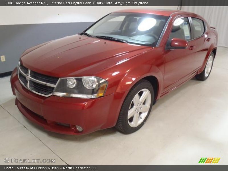 Inferno Red Crystal Pearl / Dark Slate Gray/Light Graystone 2008 Dodge Avenger R/T